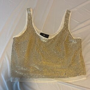 ISBAL MARANT ESP Sequin Gold Tank Top